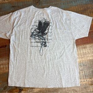 Vintage Snap-On Tools Eagle Back Graphic Gray T-Shirt Mens Size XL Extra Large